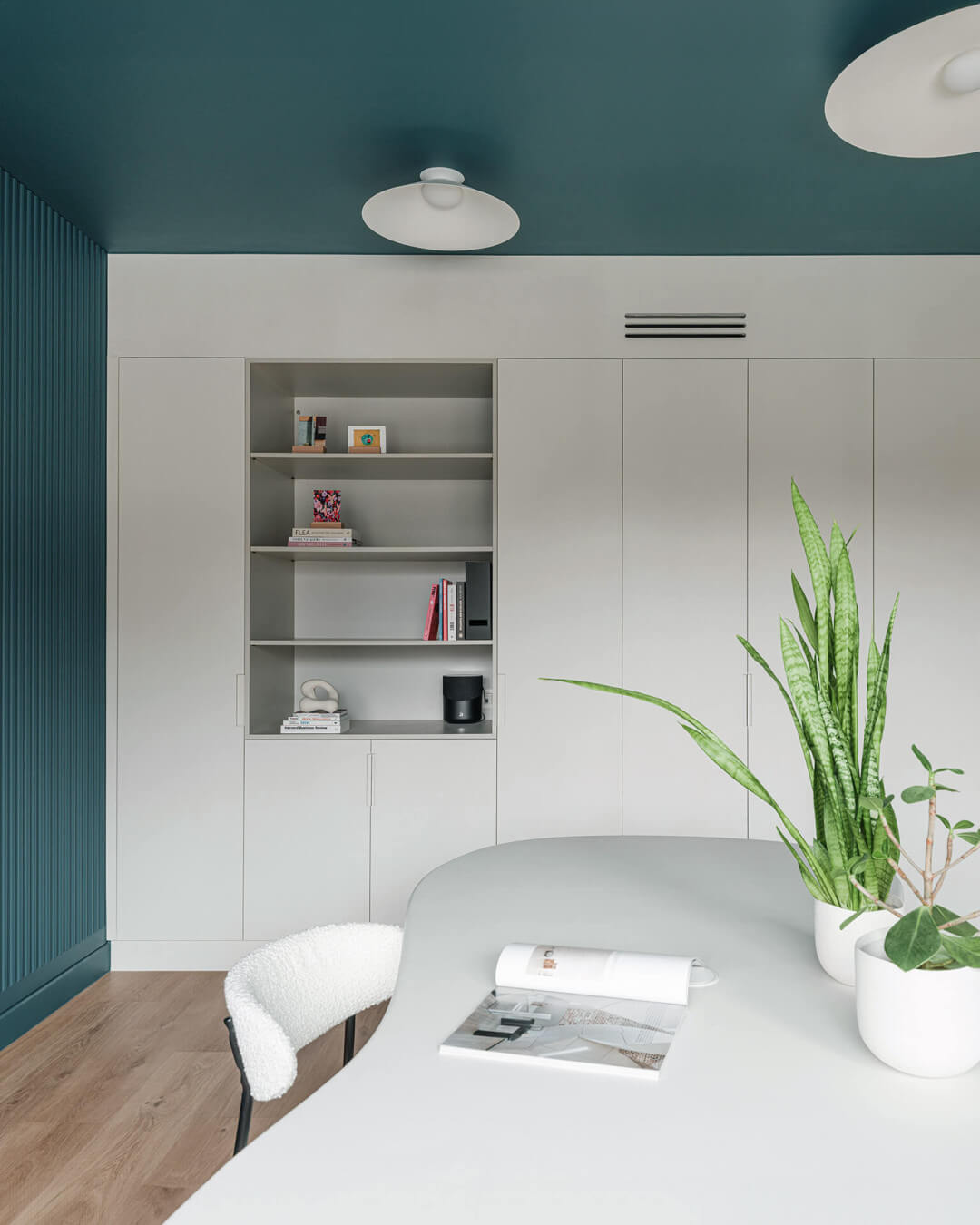 Storage cabinet with open module in the Sundae Huis office
