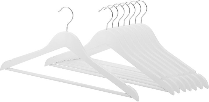Productfoto van de kleerhanger wit 80st verkrijgbaar in de boetiek van Maatkasten Online