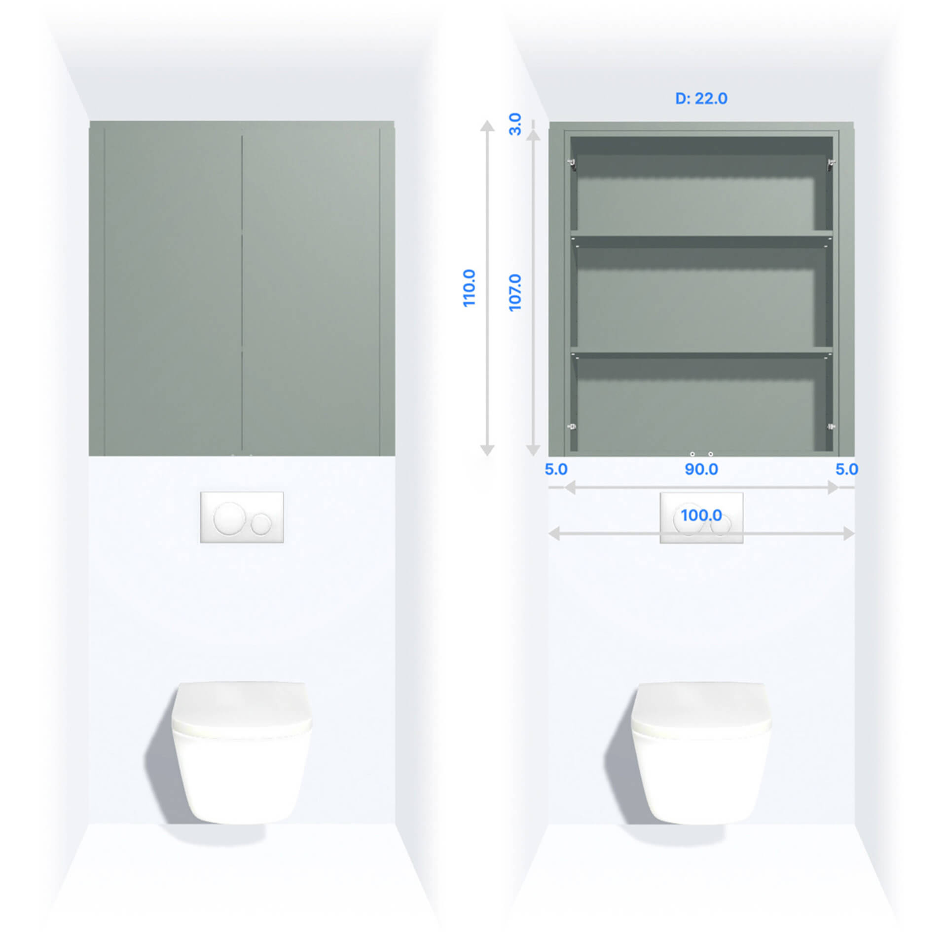  The perfect dimensions for my custom toilet cabinet
