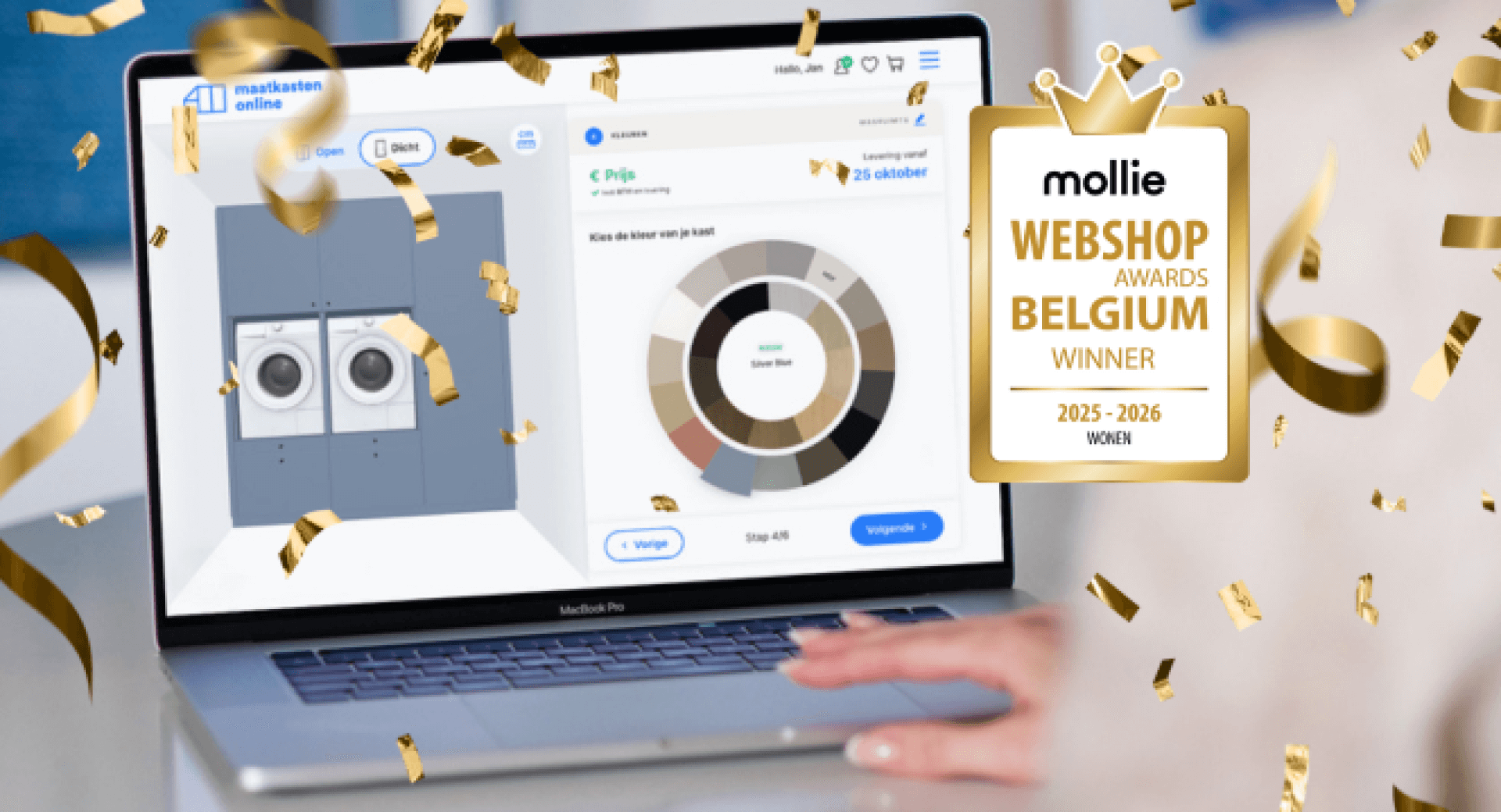 Maatkasten Online wint de Webshop Award Belgium 2025-2026