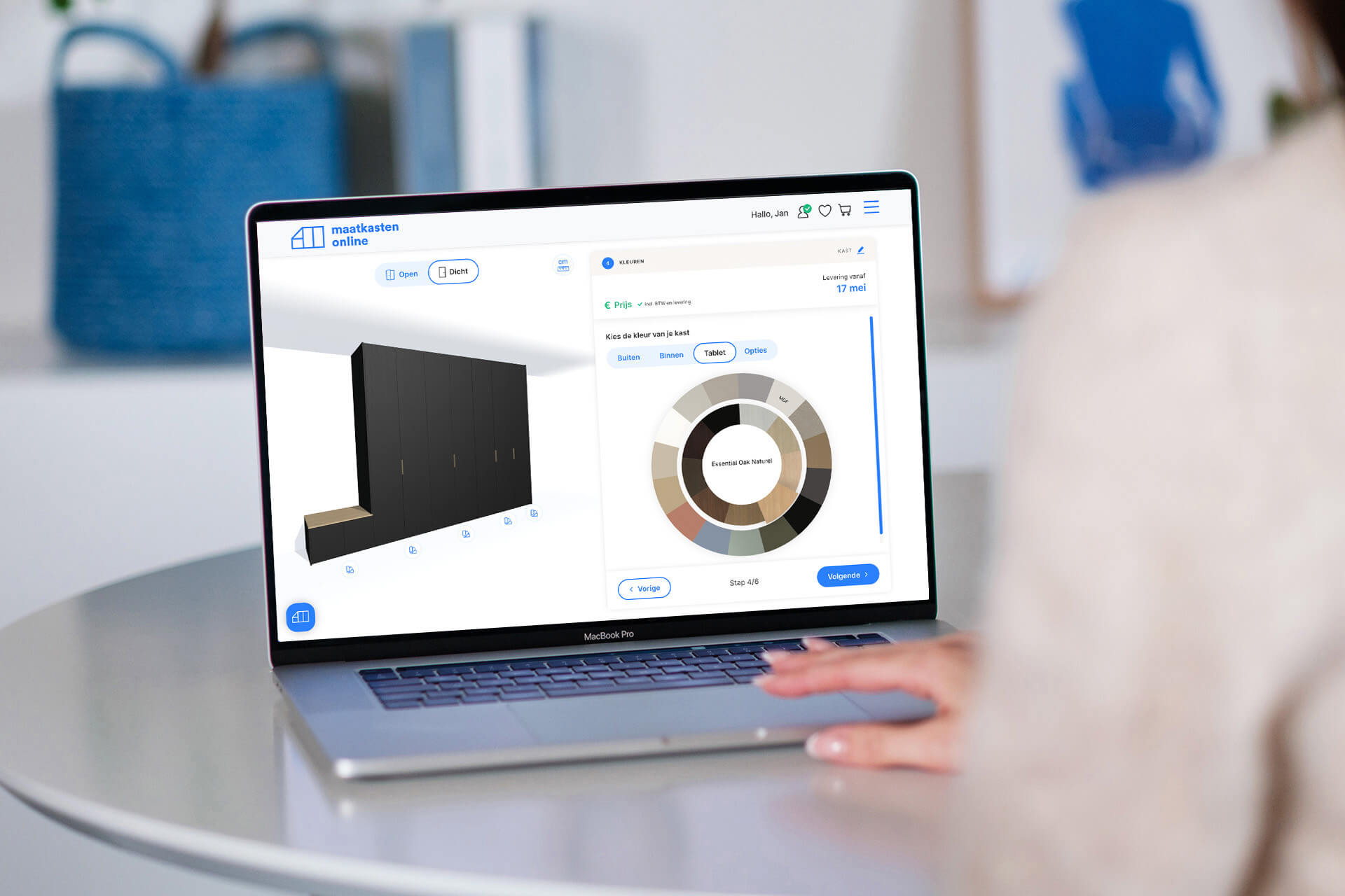 Garderobekast op maat online ontwerpen