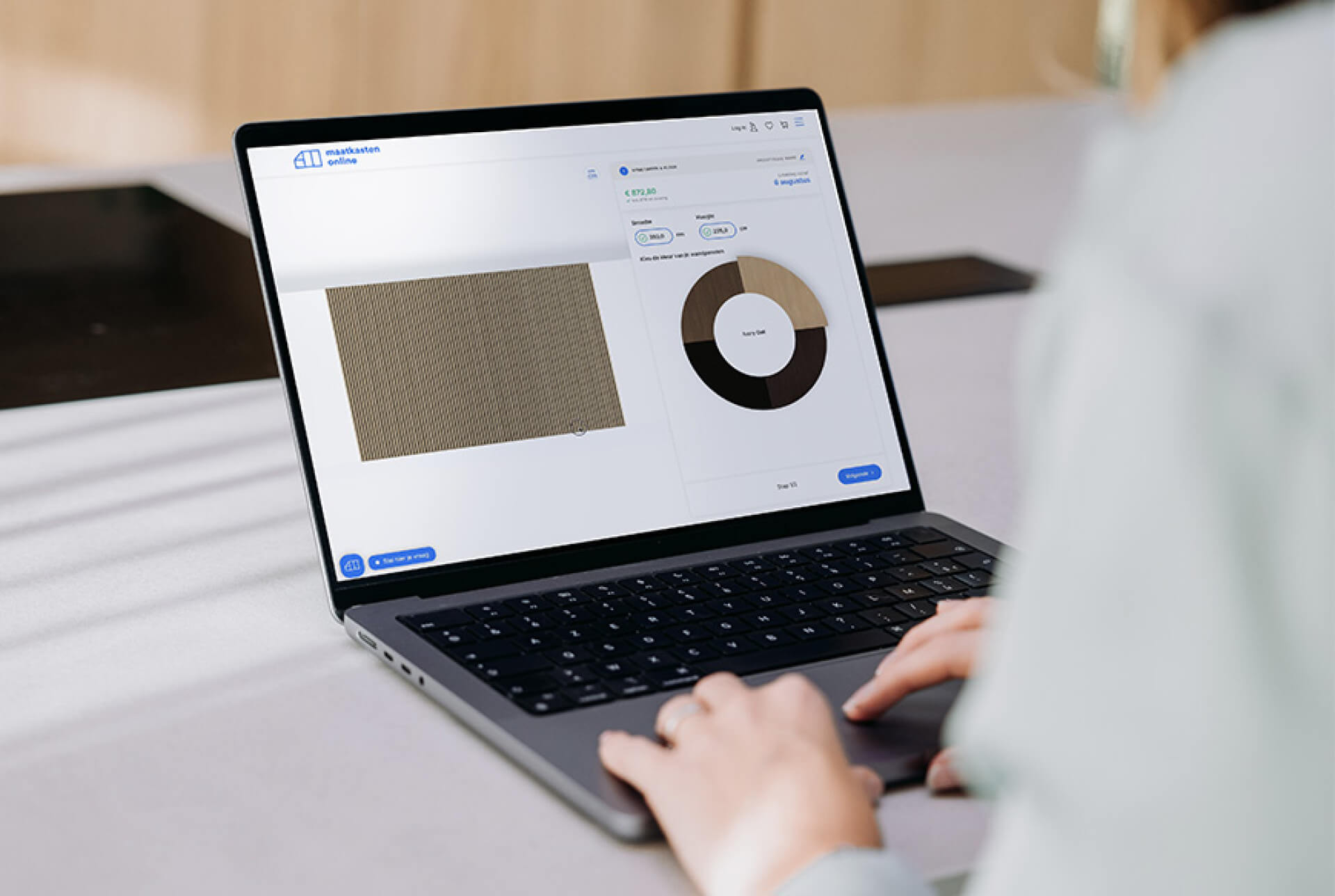 3D design tool for the acoustic wall panels from Maatkasten Online 