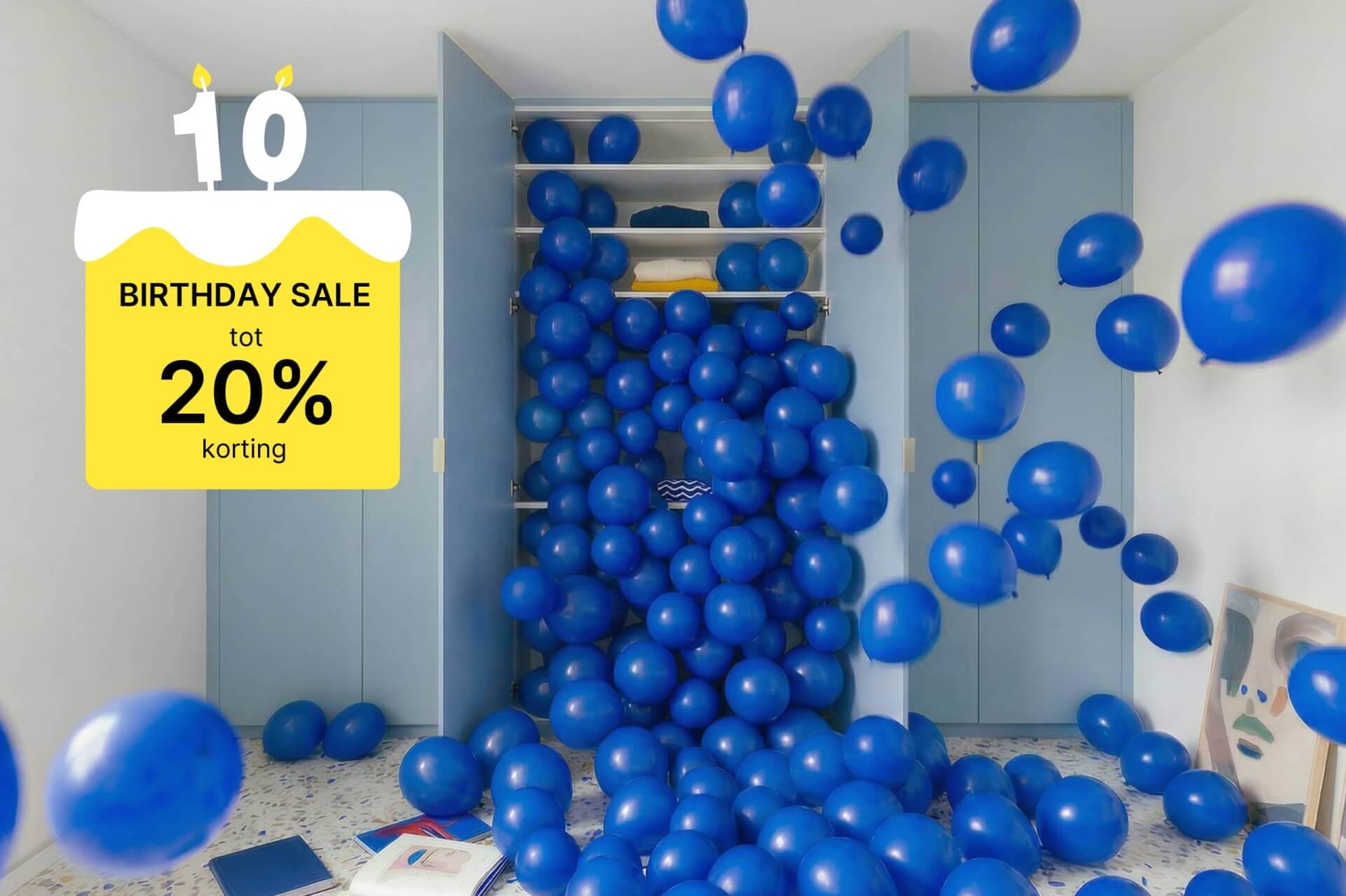 Birthday Sale bij Maatkasten Online tot -20% korting