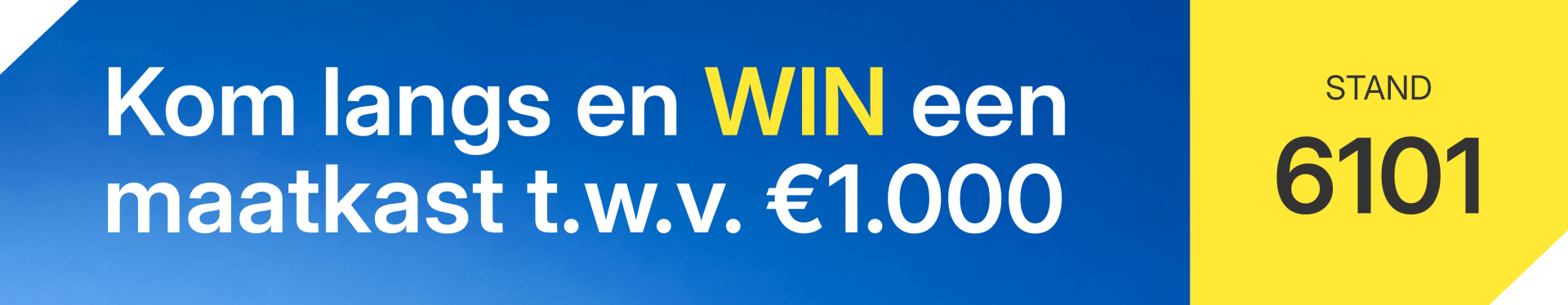 Winactie Maatkasten Online op Bilt (Bis) beurs: win €1000 voor jouw maatkast
