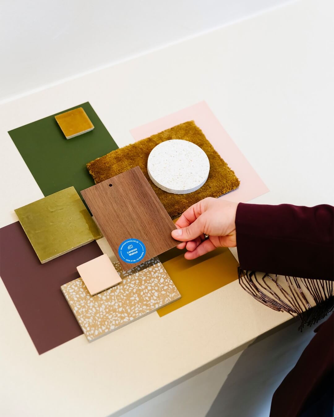 interieurmoodboard gemaakt door interieurarchitect Kelly Claessens