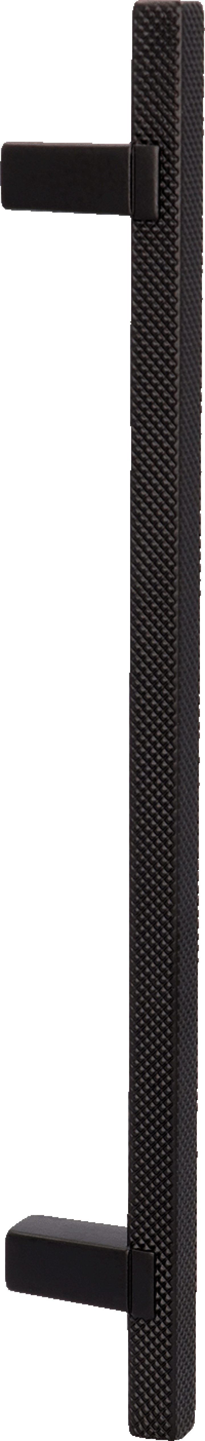 Diamond zwarte handgreep, staande. Lengte van 21 cm, diamond cut structuur. Van uit de boetiek van Maatkasten Online