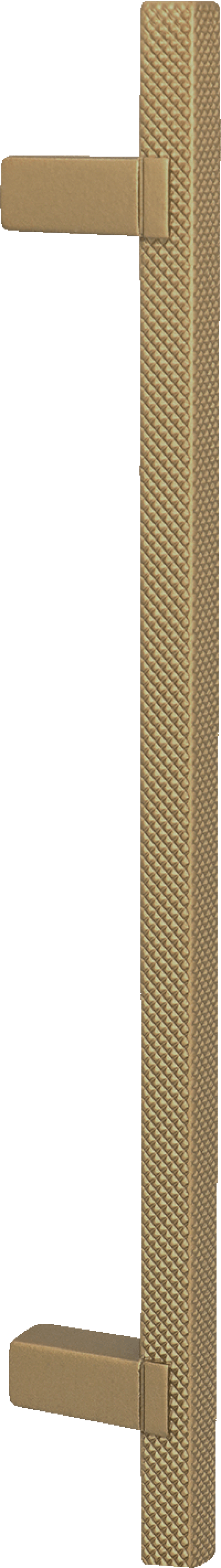Diamond handgreep in messing, staande. Lengte van 21 cm, diamond cut structuur. Van uit de boetiek van Maatkasten Online