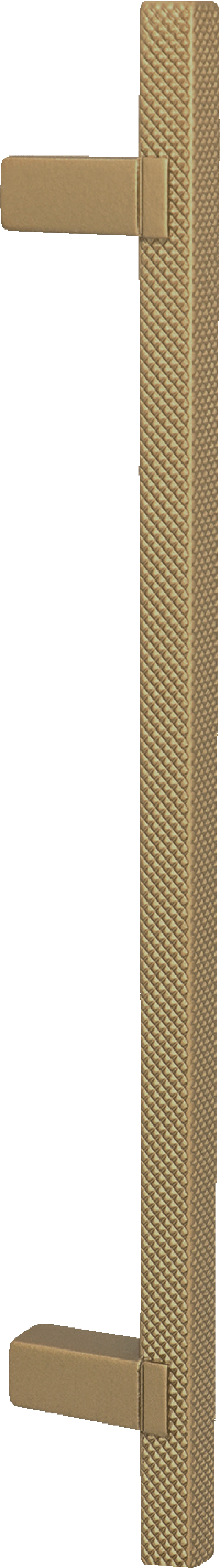 Diamond handgreep in messing, staande. Lengte van 21 cm, diamond cut structuur. Van uit de boetiek van Maatkasten Online