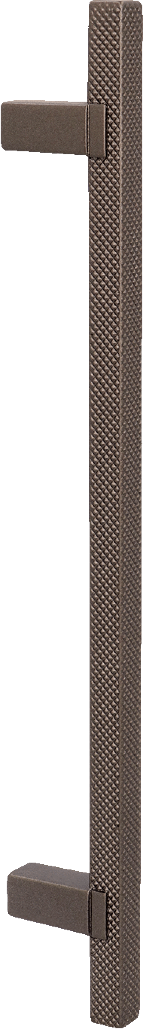 Diamond handgreep in Anthraciet, vooraanzicht. 21cm lengte, diamond cut structuur. Van uit de boetiek van Maatkasten Online.