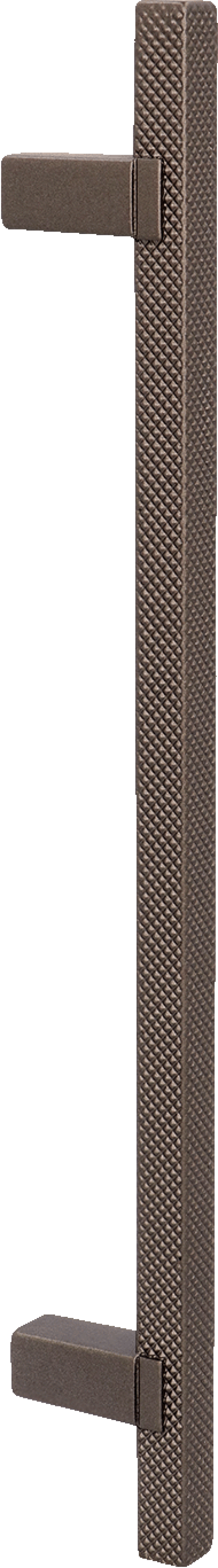 Diamond handgreep in Anthraciet, vooraanzicht. 21cm lengte, diamond cut structuur. Van uit de boetiek van Maatkasten Online.