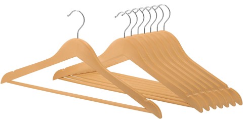 Productfoto van kleerhanger Naturel 80st verkrijgbaar in de boetiek van Maatkasten Online