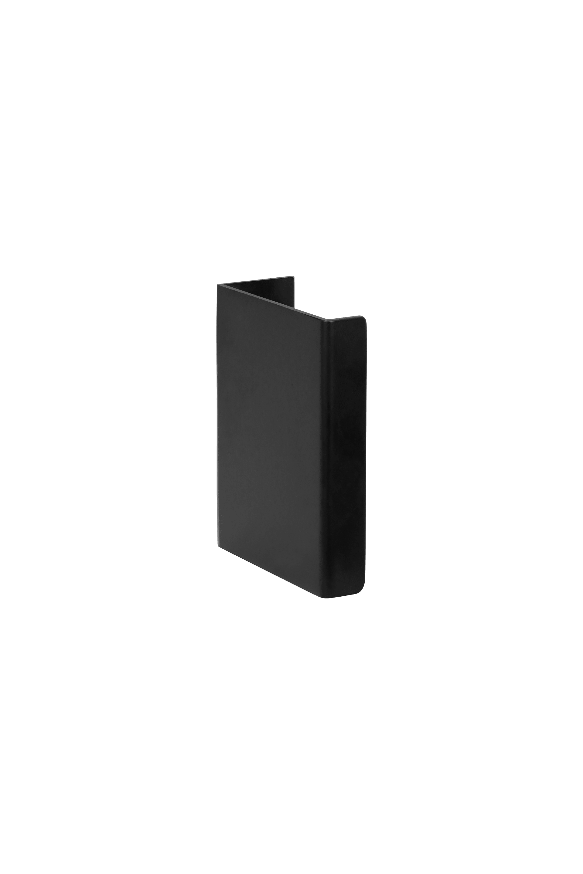 Mini Pure handle in black, vertical. Length of 5 cm, matte black. From the Maatkasten Online boutique.