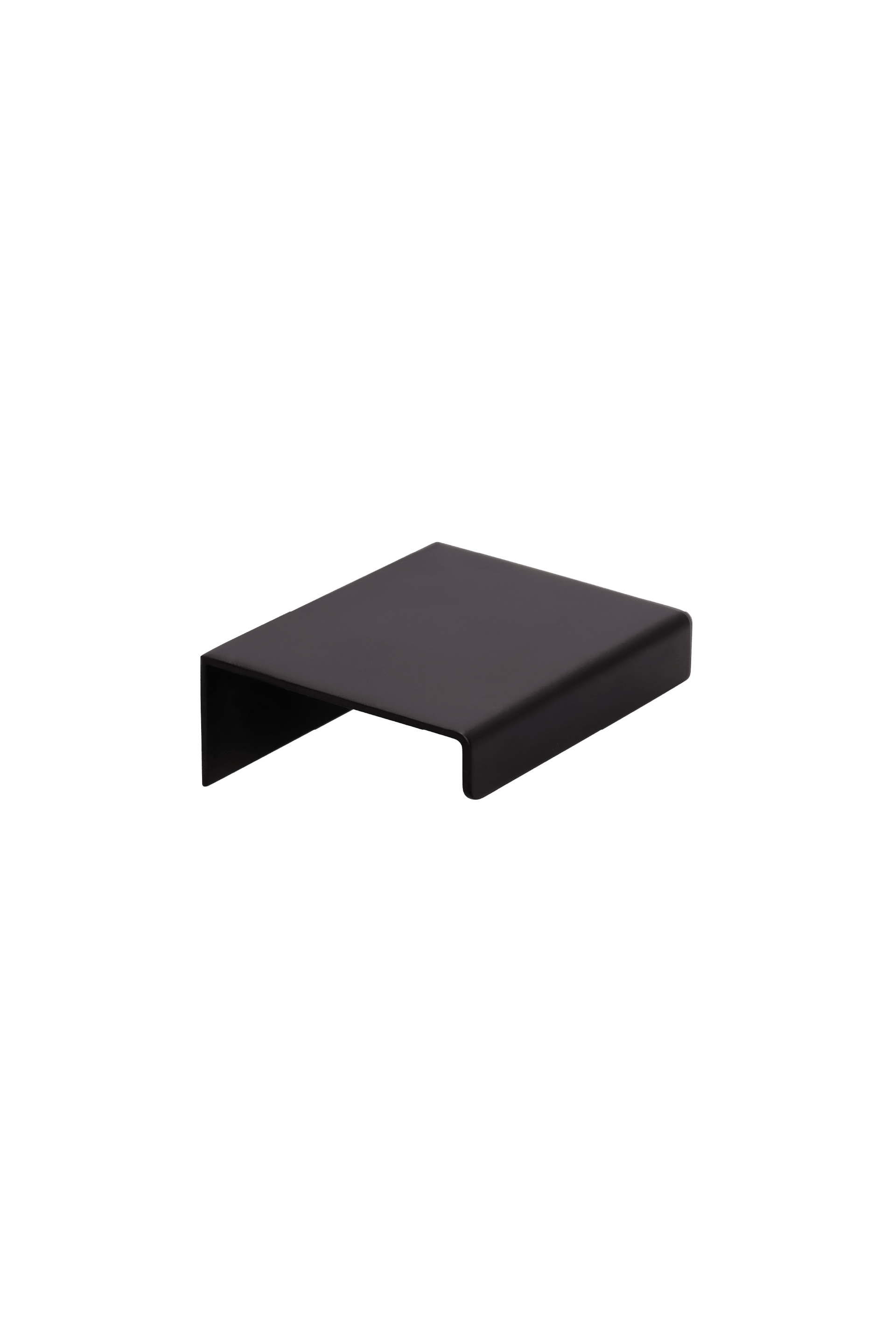 Mini Pure handle in black, horizontal. Length of 5 cm, matte black. From the Maatkasten Online boutique.