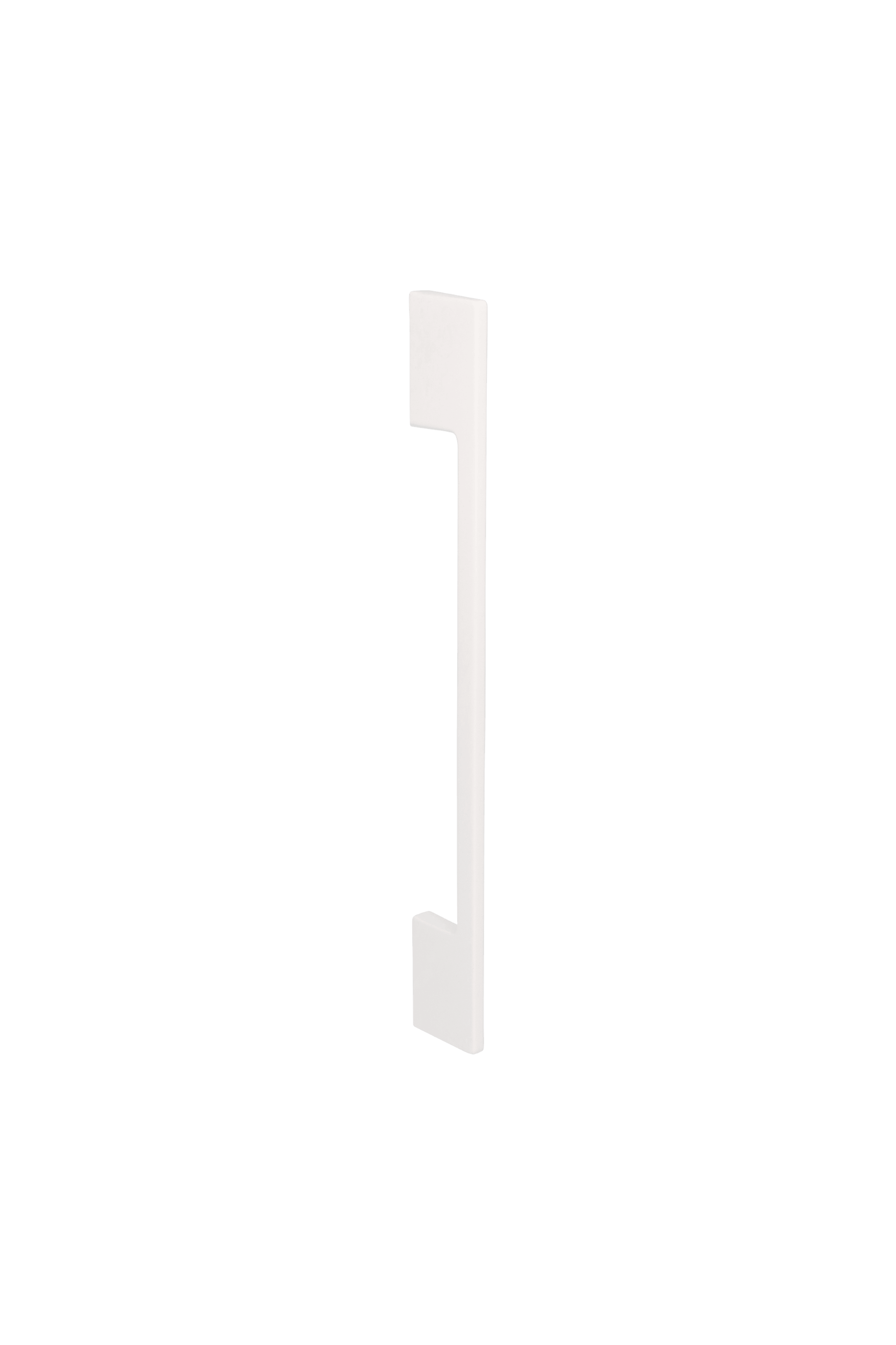 Twin handgreep in wit, staande. Glad wit, lengte van 19,2cm. Van uit de boetiek van Maatkasten Online